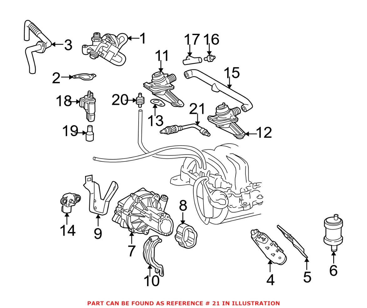 Mercedes Oxygen Sensor - Front 0015407917